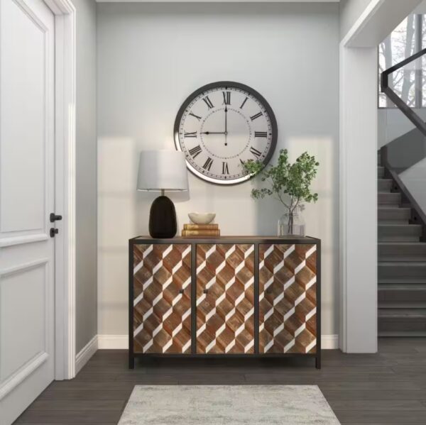 30 in. x 30 in. Black Metal Wall Clock